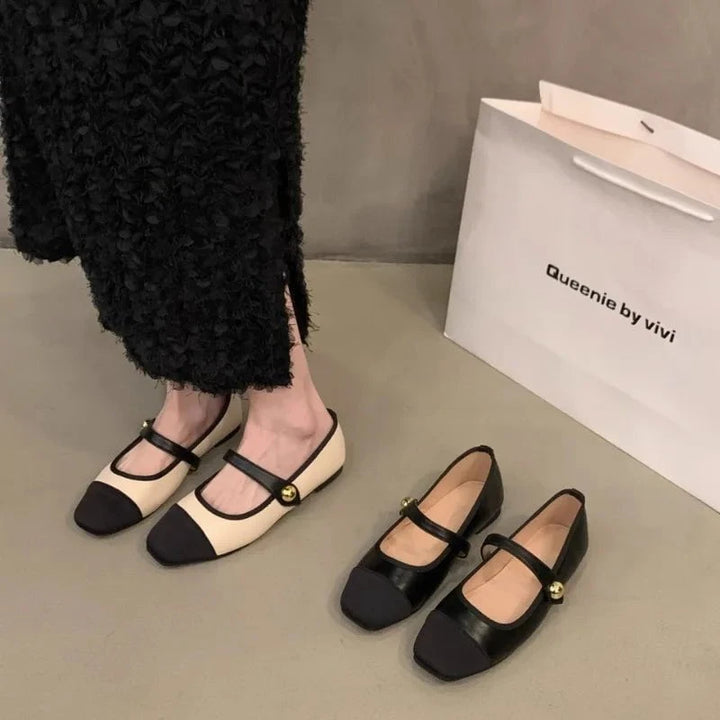 Women’s Square Toe Mary Jane Flat Shoes – Fashionable & Versatile Soft - Soled Summer Shoes by Luxe Ahmar – Available at LUXE AHMAR