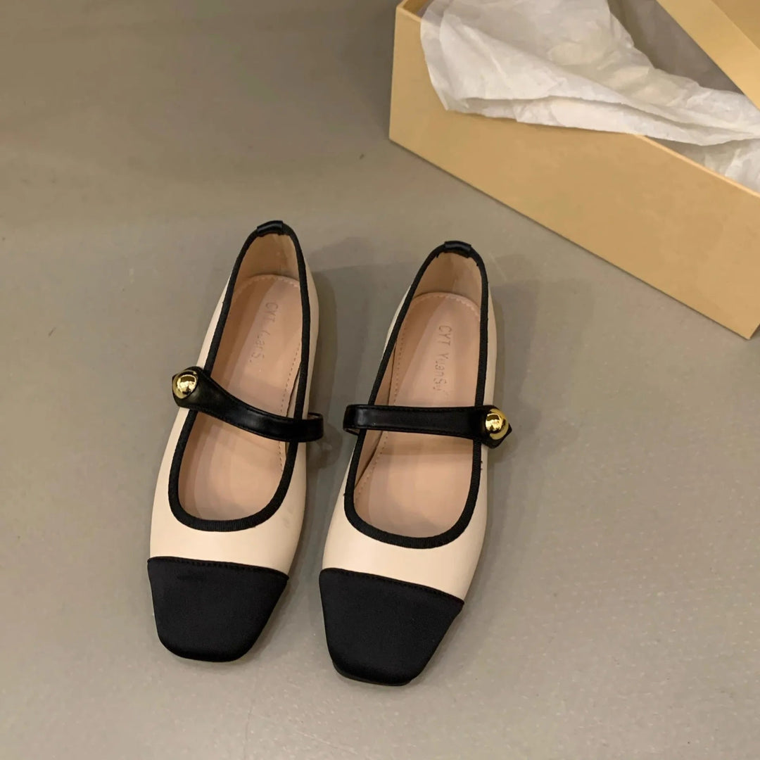 Women’s Square Toe Mary Jane Flat Shoes – Fashionable & Versatile Soft - Soled Summer Shoes by Luxe Ahmar – Available at LUXE AHMAR