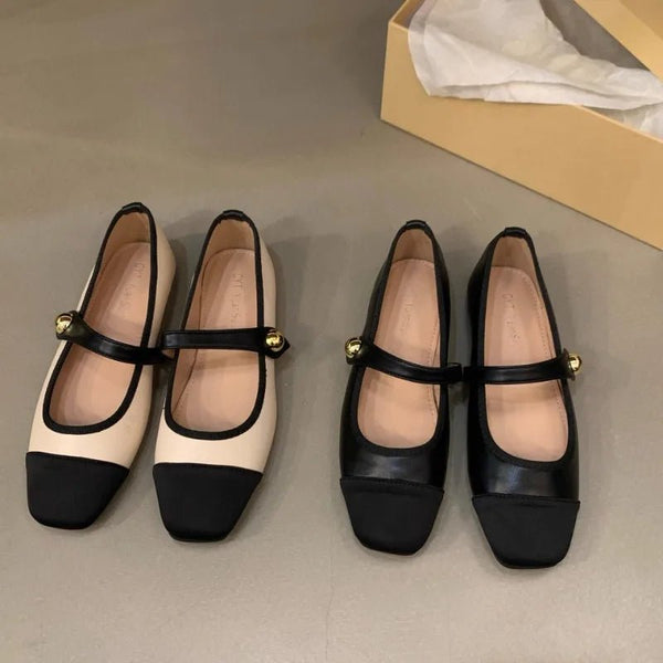 Women’s Square Toe Mary Jane Flat Shoes – Fashionable & Versatile Soft - Soled Summer Shoes by Luxe Ahmar – Available at LUXE AHMAR