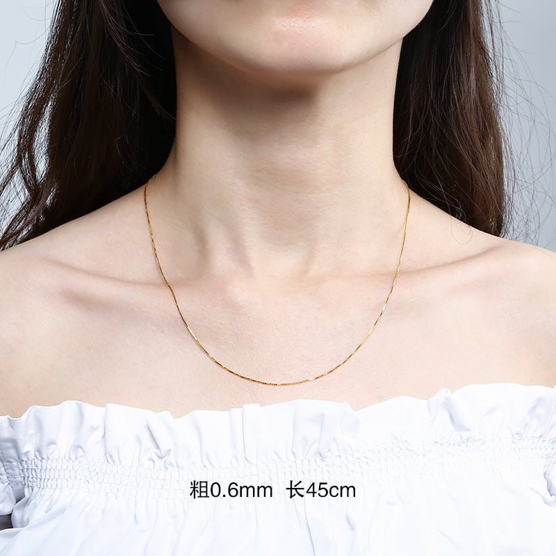 Women's Sterling Silver Necklace 925 Sterling Silver Simple Accessories Elegant 18k Plated by LUXE AHMAR – Available at LUXE AHMAR