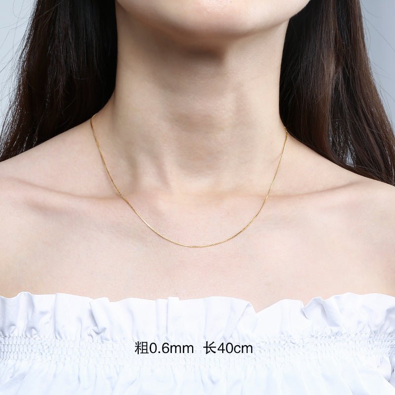 Women's Sterling Silver Necklace 925 Sterling Silver Simple Accessories Elegant 18k Plated by LUXE AHMAR – Available at LUXE AHMAR