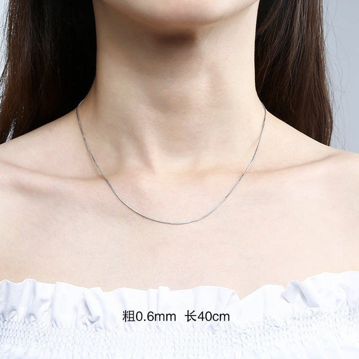 Women's Sterling Silver Necklace 925 Sterling Silver Simple Accessories Elegant 18k Plated by LUXE AHMAR – Available at LUXE AHMAR