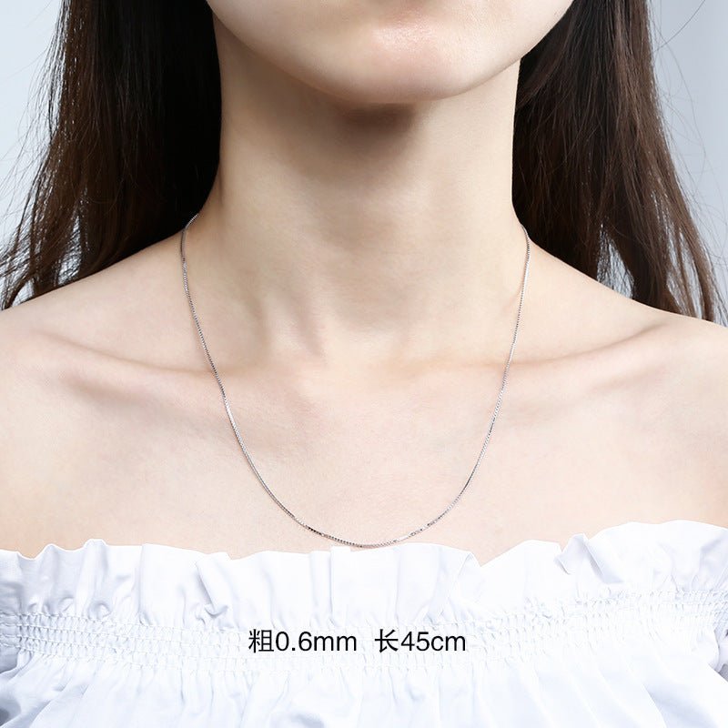 Women's Sterling Silver Necklace 925 Sterling Silver Simple Accessories Elegant 18k Plated by LUXE AHMAR – Available at LUXE AHMAR