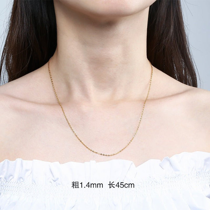 Women's Sterling Silver Necklace 925 Sterling Silver Simple Accessories Elegant 18k Plated by LUXE AHMAR – Available at LUXE AHMAR