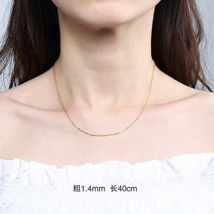 Women's Sterling Silver Necklace 925 Sterling Silver Simple Accessories Elegant 18k Plated by LUXE AHMAR – Available at LUXE AHMAR