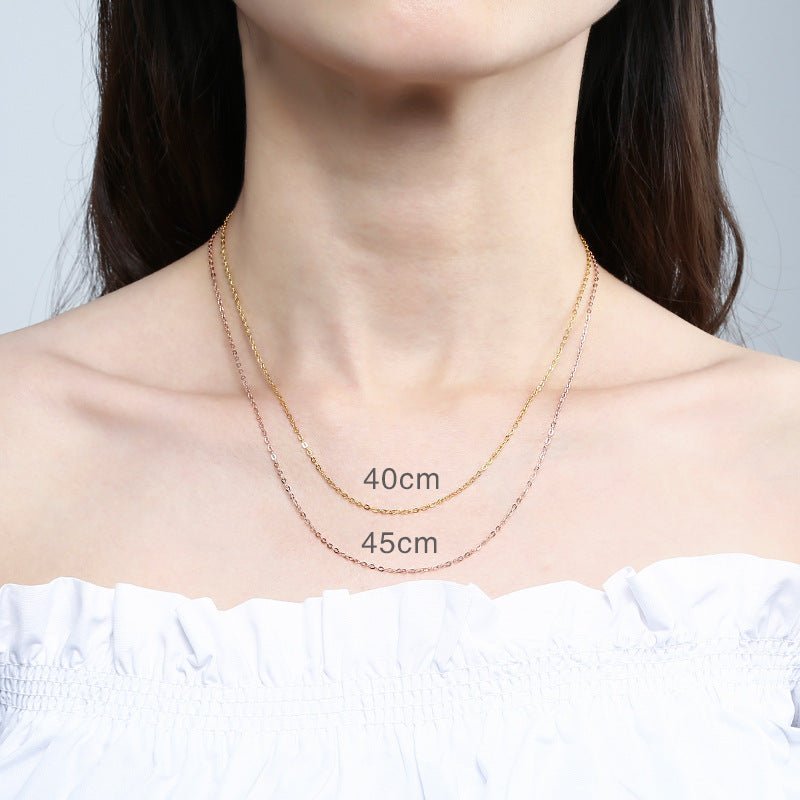 Women's Sterling Silver Necklace 925 Sterling Silver Simple Accessories Elegant 18k Plated by LUXE AHMAR – Available at LUXE AHMAR