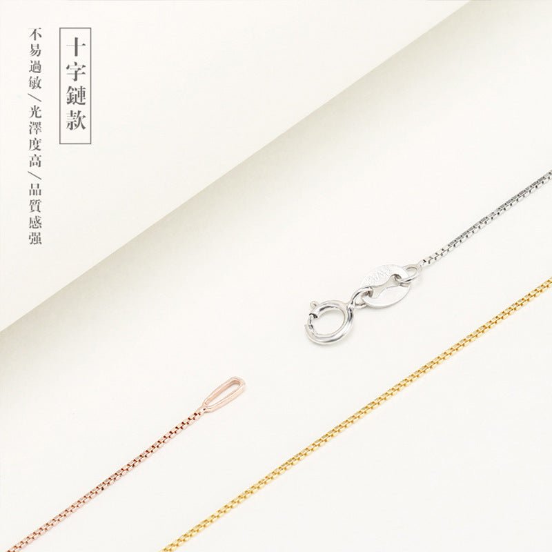 Women's Sterling Silver Necklace 925 Sterling Silver Simple Accessories Elegant 18k Plated by LUXE AHMAR – Available at LUXE AHMAR