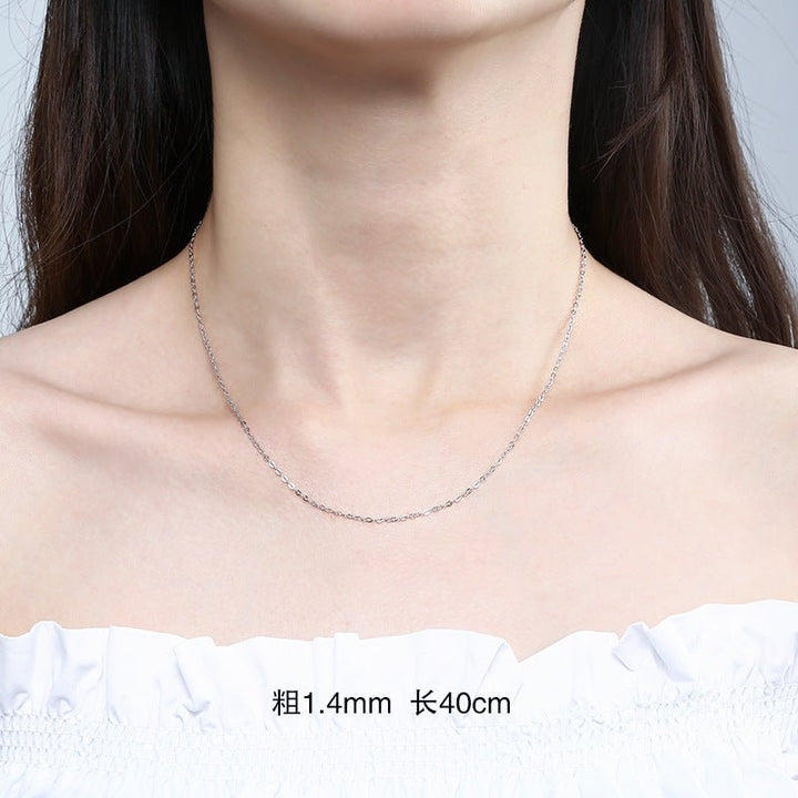 Women's Sterling Silver Necklace 925 Sterling Silver Simple Accessories Elegant 18k Plated by LUXE AHMAR – Available at LUXE AHMAR