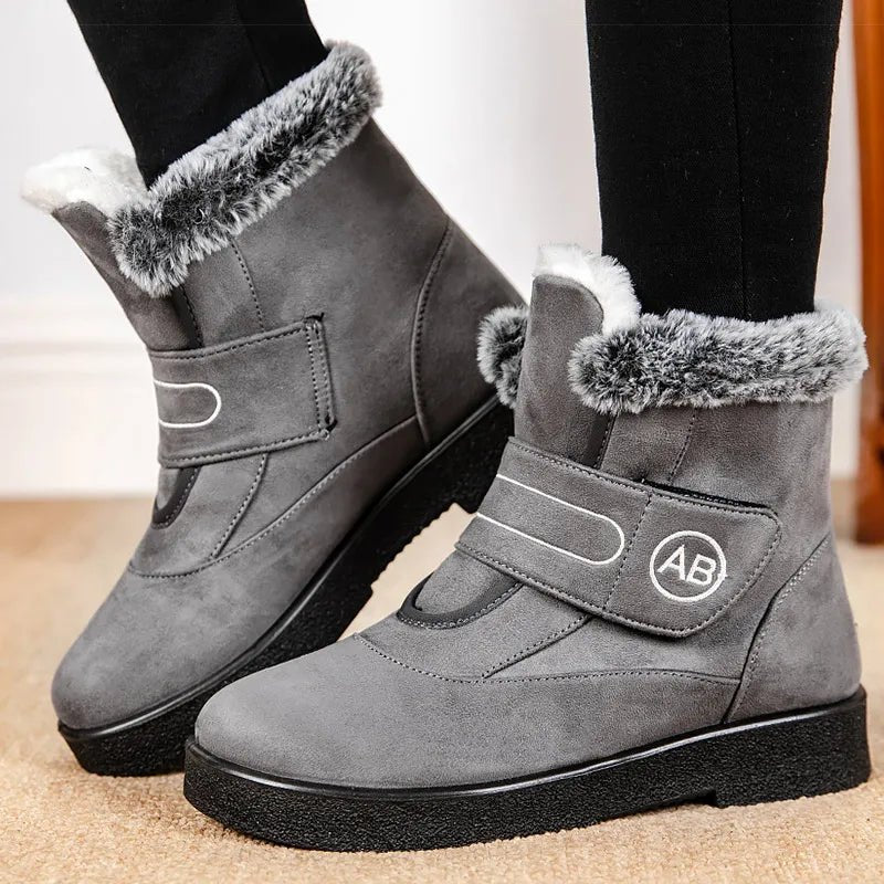 Women's Super Warm Fur Ankle Boots - Winter Snow Boots with Low Heels by Luxe Ahmar – Available at LUXE AHMAR