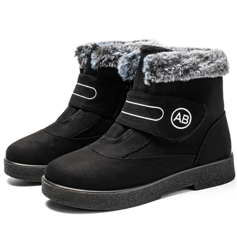 Women's Super Warm Fur Ankle Boots - Winter Snow Boots with Low Heels by Luxe Ahmar – Available at LUXE AHMAR