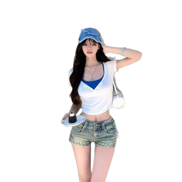 Women's Sweet & Spicy Slim Fit Top with Built - in Bra – Pure Desire Style Pullover by LUXE AHMAR – Available at LUXE AHMAR