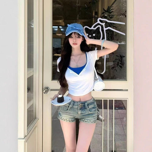 Women's Sweet & Spicy Slim Fit Top with Built - in Bra – Pure Desire Style Pullover by LUXE AHMAR – Available at LUXE AHMAR