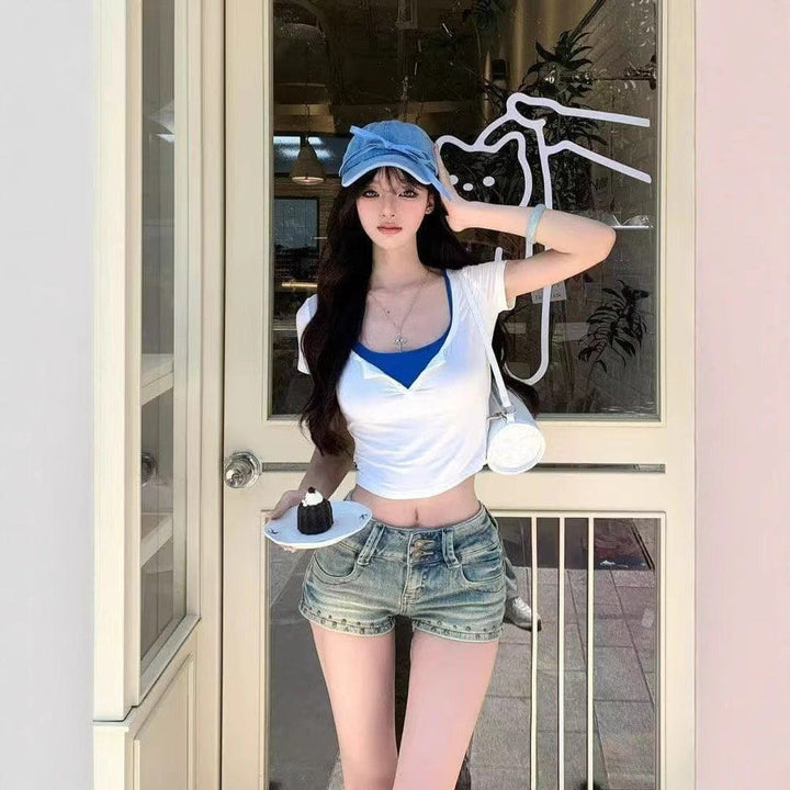 Women's Sweet & Spicy Slim Fit Top with Built - in Bra – Pure Desire Style Pullover by LUXE AHMAR – Available at LUXE AHMAR