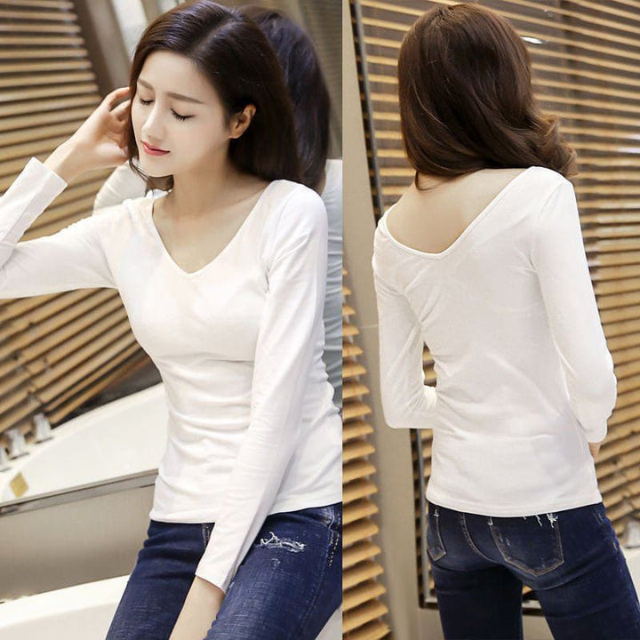 Women's V - Neck Double - Sided Leopard Print Top – Short & Long Sleeve Slim Fit Shirt by LUXE AHMAR – Available at LUXE AHMAR