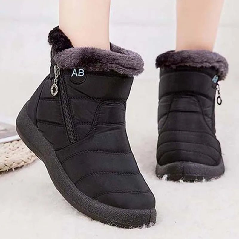 Women's Waterproof Winter Boots - Soft Fur Snow Boots with Zipper by Luxe Ahmar – Available at LUXE AHMAR