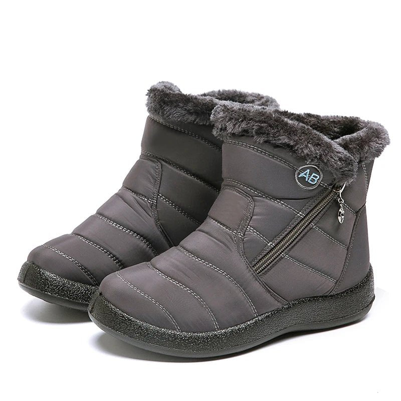 Women's Waterproof Winter Boots - Soft Fur Snow Boots with Zipper by Luxe Ahmar – Available at LUXE AHMAR