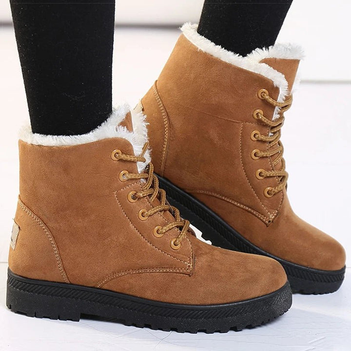 Women's Winter Ankle Boots - Low Heels with Fur for Warmth by Luxe Ahmar – Available at LUXE AHMAR