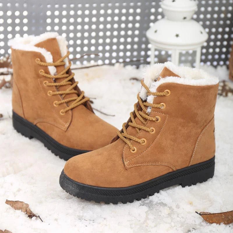 Women’s Winter Boots Snow Plush Platform Flat Boots - Warm & Fashionable Snow Boots by Luxe Ahmar – Available at LUXE AHMAR