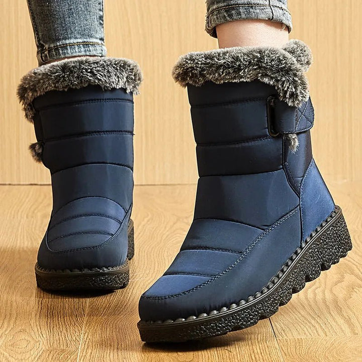 Women's Winter Snow Boots 2025 - Low Heels, Waterproof Fur - Lined Ankle Boots by Luxe Ahmar – Available at LUXE AHMAR