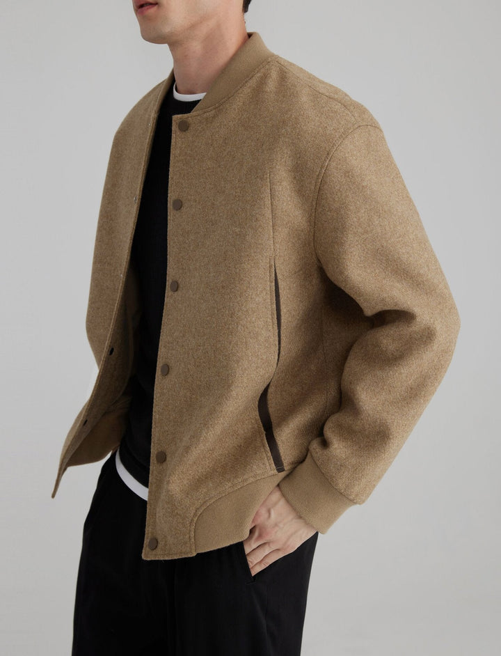 Wool Color Contrast Patchwork Ribbon Rib Coat by LUXE AHMAR – Available at LUXE AHMAR