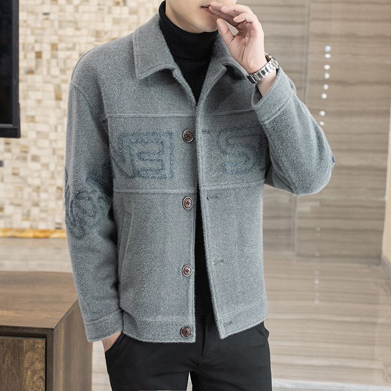 Woolen Jacket Coat Men's Lapel Short by LUXE AHMAR – Available at LUXE AHMAR