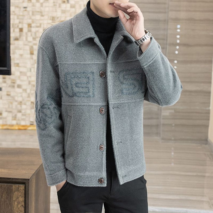 Woolen Jacket Coat Men's Lapel Short by LUXE AHMAR – Available at LUXE AHMAR