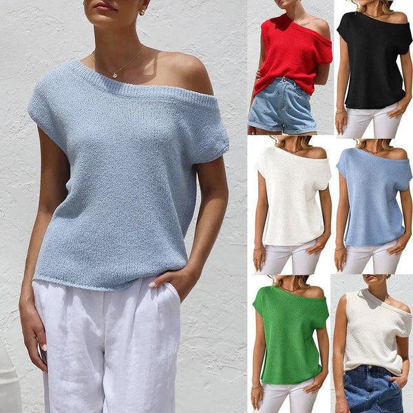 Y2K Strapless Knitwear Sweater Pullover – Artistic Retro Summer Top for Women by LUXE AHMAR – Available at LUXE AHMAR