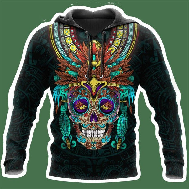 Zip - up Shirt 3D Printed Hooded Long Sleeve Sweatshirt by LUXE AHMAR – Available at LUXE AHMAR